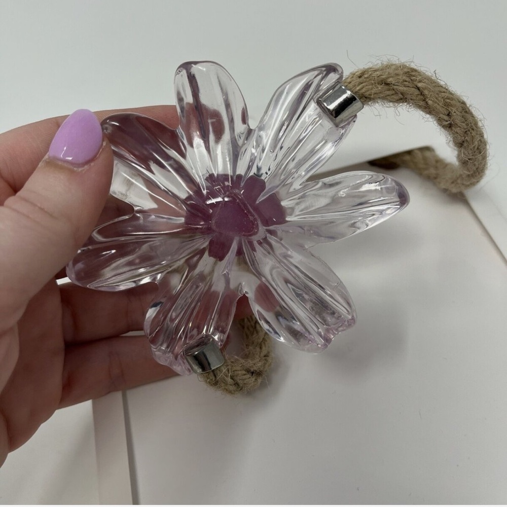Zara Clear and Purple Flower Necklace